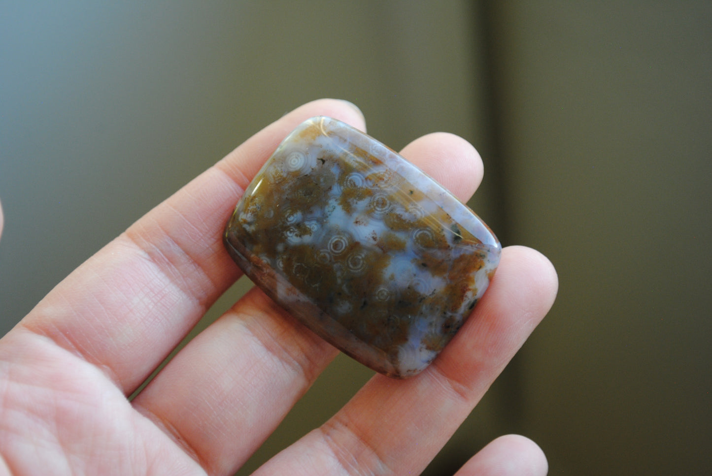 Rectangle 40x30mm Ocean Jasper cabochon