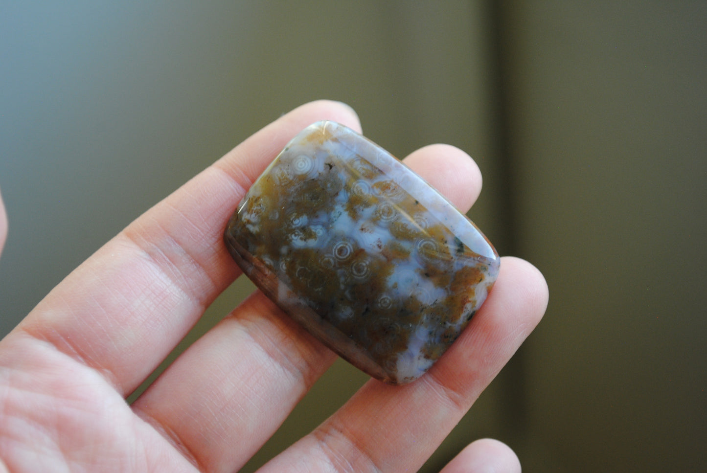 Rectangle 40x30mm Ocean Jasper cabochon