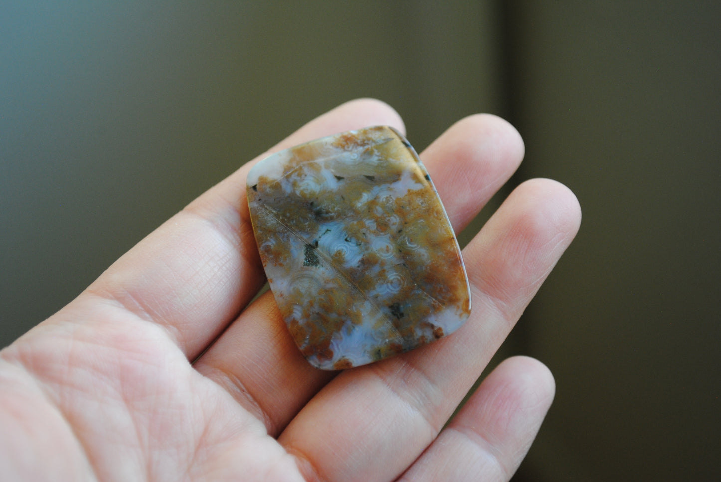 Rectangle 40x30mm Ocean Jasper cabochon