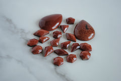 Goldstone cabochons