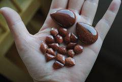 Goldstone cabochons