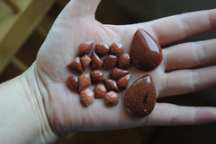 Goldstone cabochons