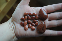 Goldstone cabochons