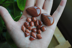 Goldstone cabochons