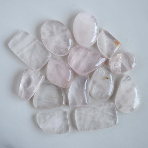 Rose quartz cabochons