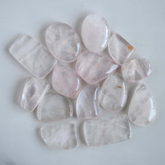 Rose quartz cabochons