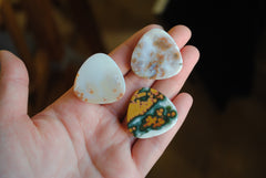 30mm trillion Ocean Jasper cabochons (Lot cc)