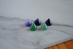 Amethyst and Aventurine pointed flat back stones
