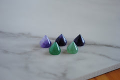 Amethyst and Aventurine pointed flat back stones