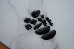 Black onyx cabochons