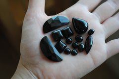 Black onyx cabochons