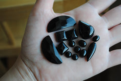 Black onyx cabochons