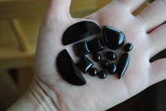 Black onyx cabochons