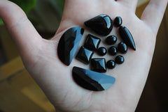 Black onyx cabochons