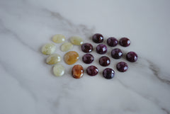Ruby and Sapphire rosecut cabochons