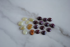 Ruby and Sapphire rosecut cabochons