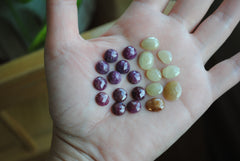 Ruby and Sapphire rosecut cabochons