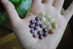 Ruby and Sapphire rosecut cabochons