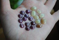 Ruby and Sapphire rosecut cabochons