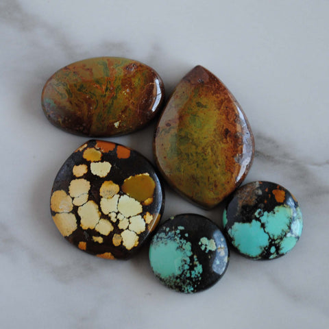 Hubei turquoise cabochons