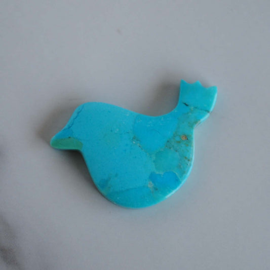 Turquoise composite bird cabochon