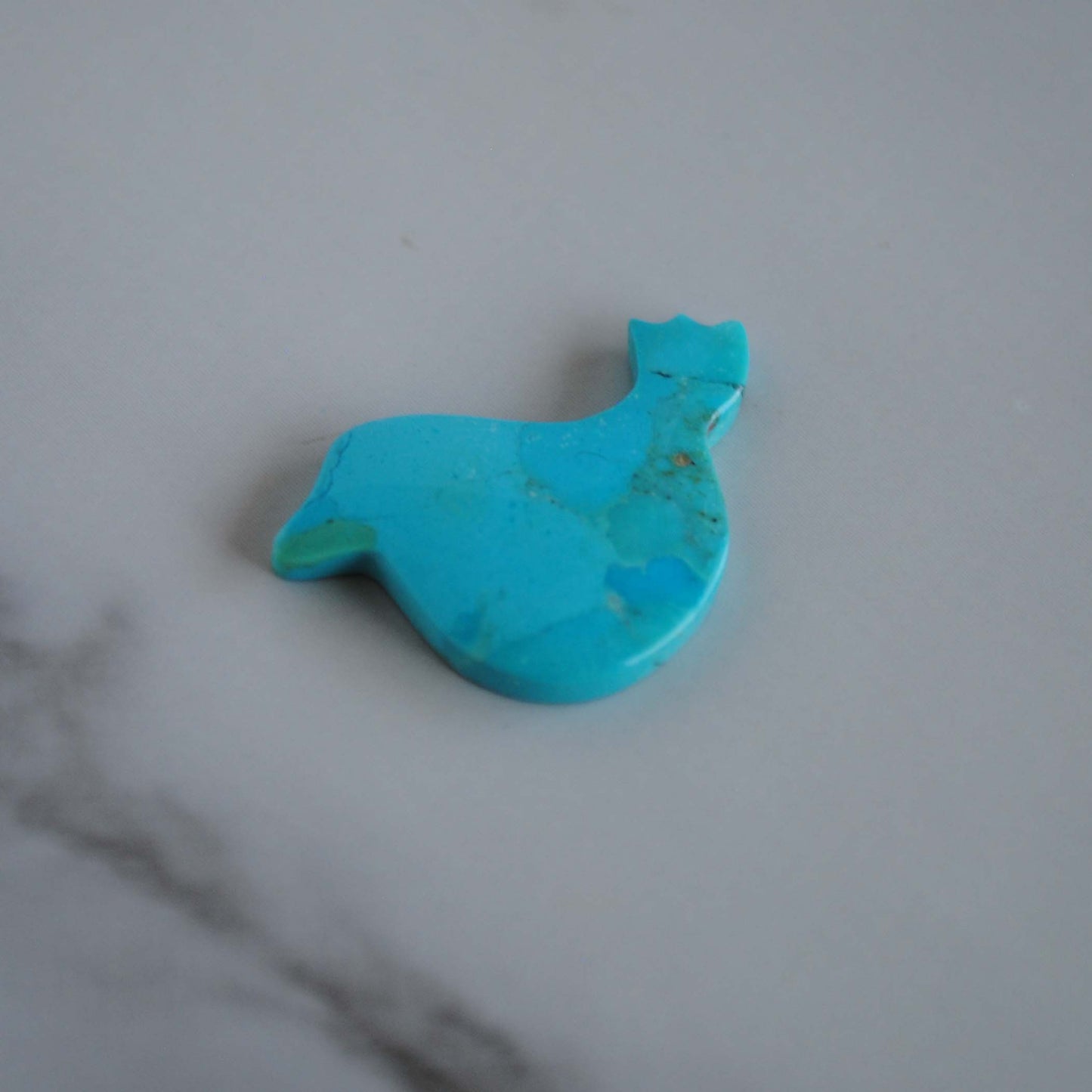 Turquoise composite bird cabochon