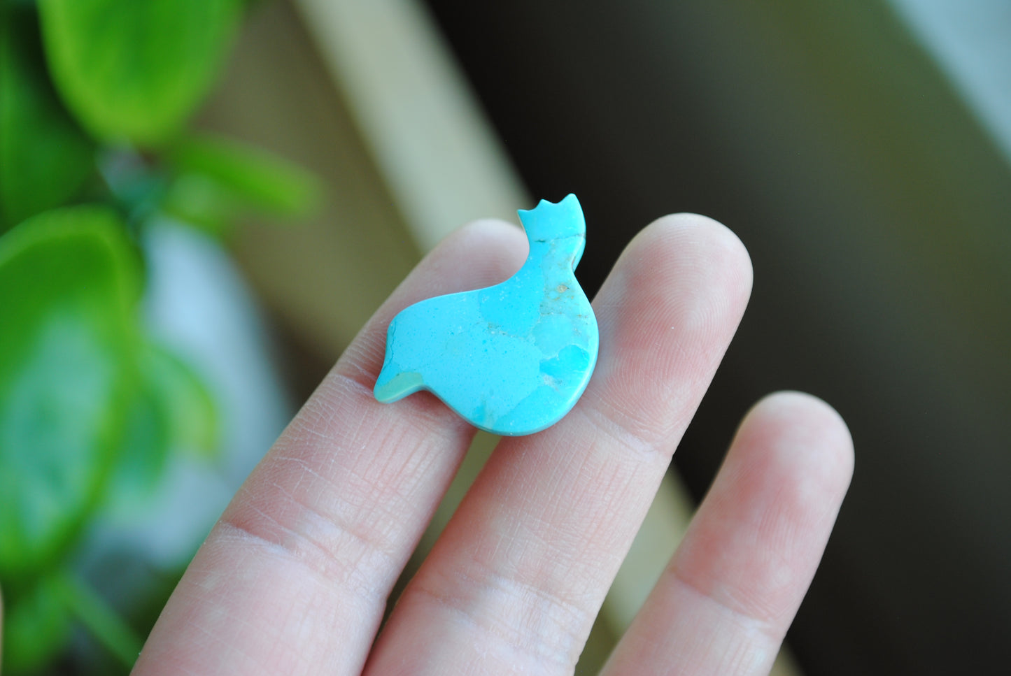 Turquoise composite bird cabochon