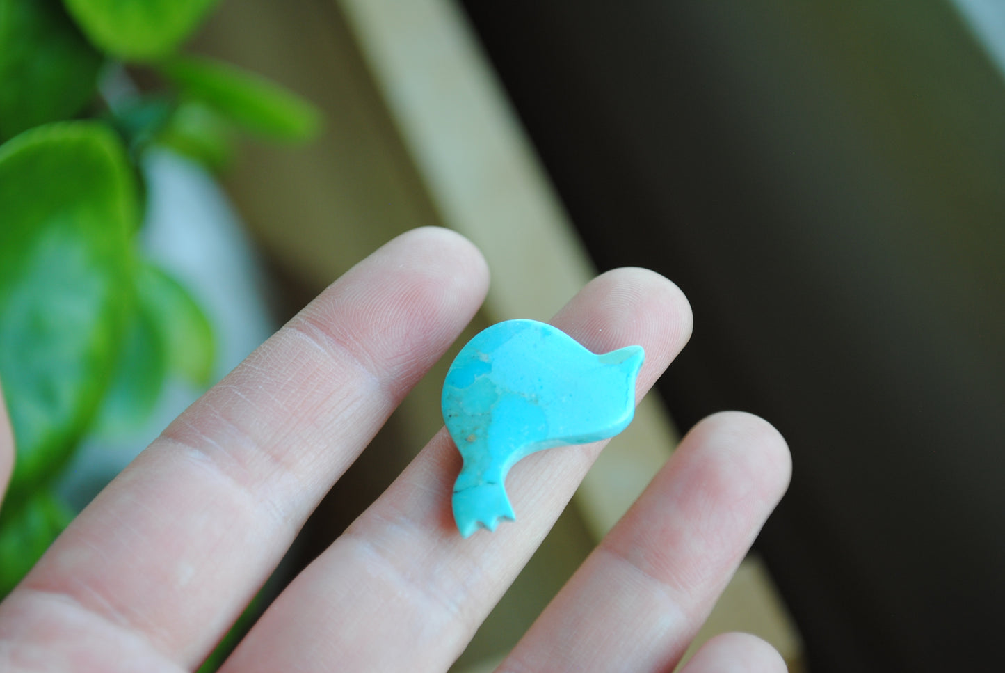 Turquoise composite bird cabochon