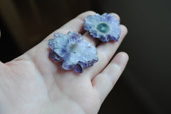 Amethyst stalactite slices