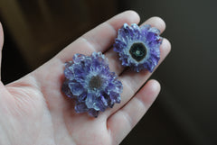 Amethyst stalactite slices
