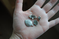 Sterling silver succulent castings (Lot A)
