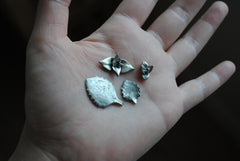 Sterling silver succulent castings (Lot A)