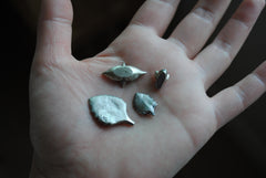 Sterling silver succulent castings (Lot A)