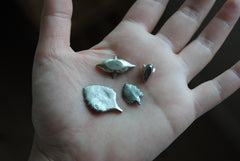 Sterling silver succulent castings (Lot A)