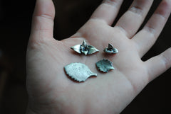 Sterling silver succulent castings (Lot A)