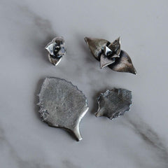 Sterling silver succulent castings (Lot A)
