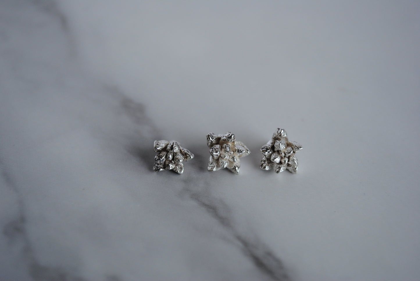 Sterling silver succulent castings (Lot D)