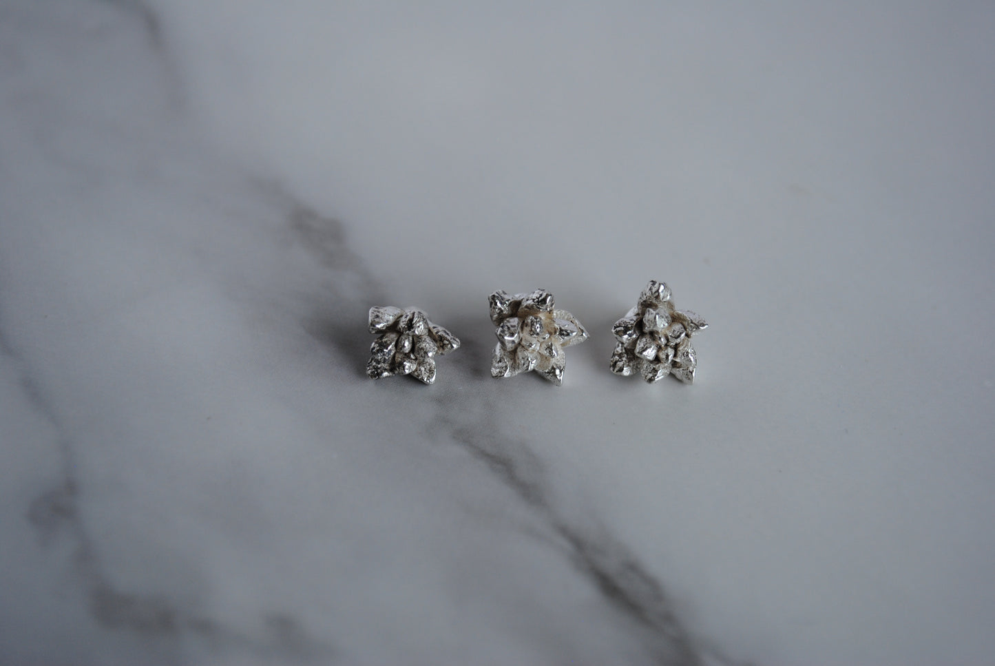 Sterling silver succulent castings (Lot D)