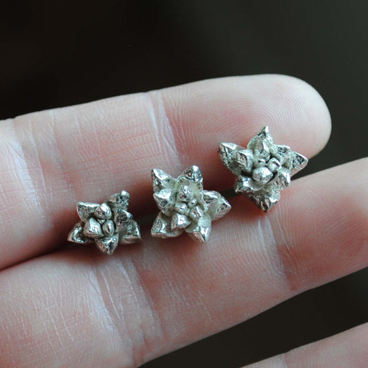 Sterling silver succulent castings (Lot D)