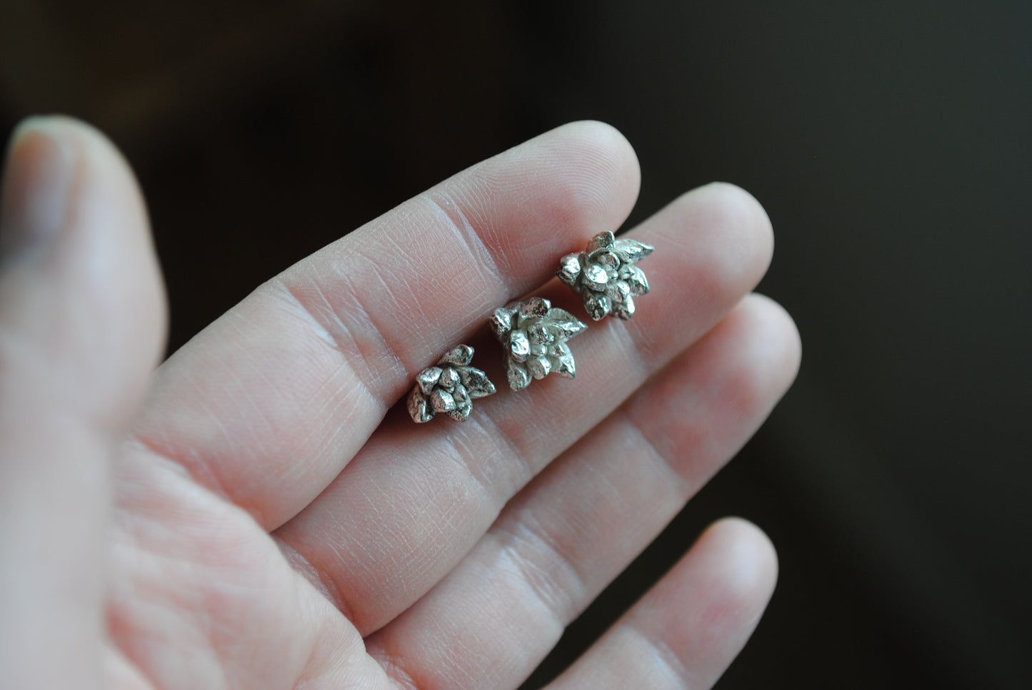 Sterling silver succulent castings (Lot D)