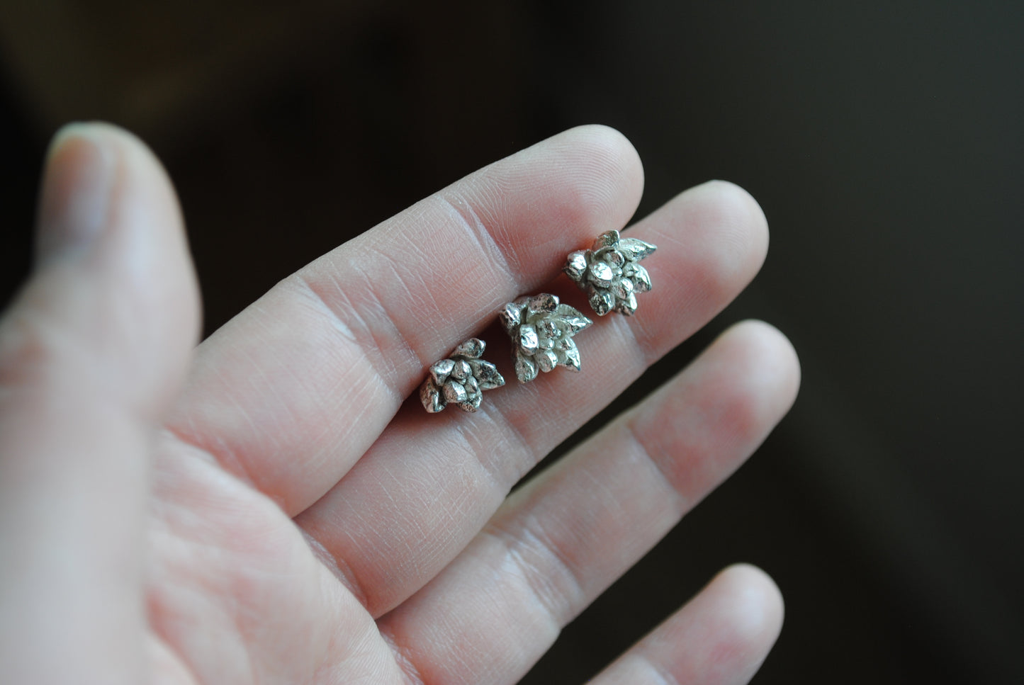 Sterling silver succulent castings (Lot D)