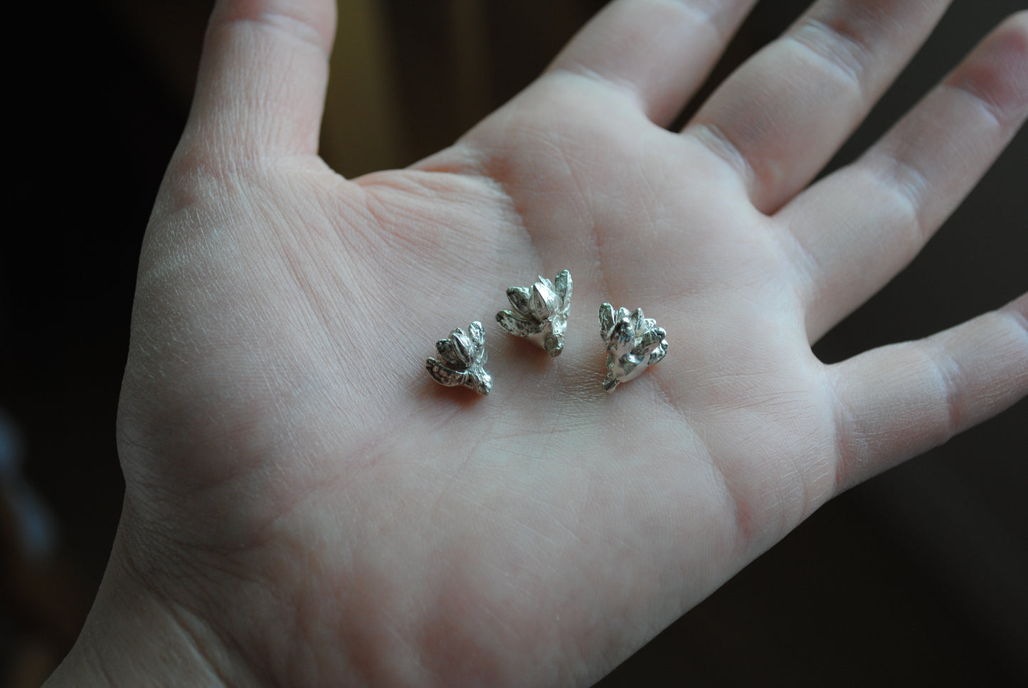 Sterling silver succulent castings (Lot D)