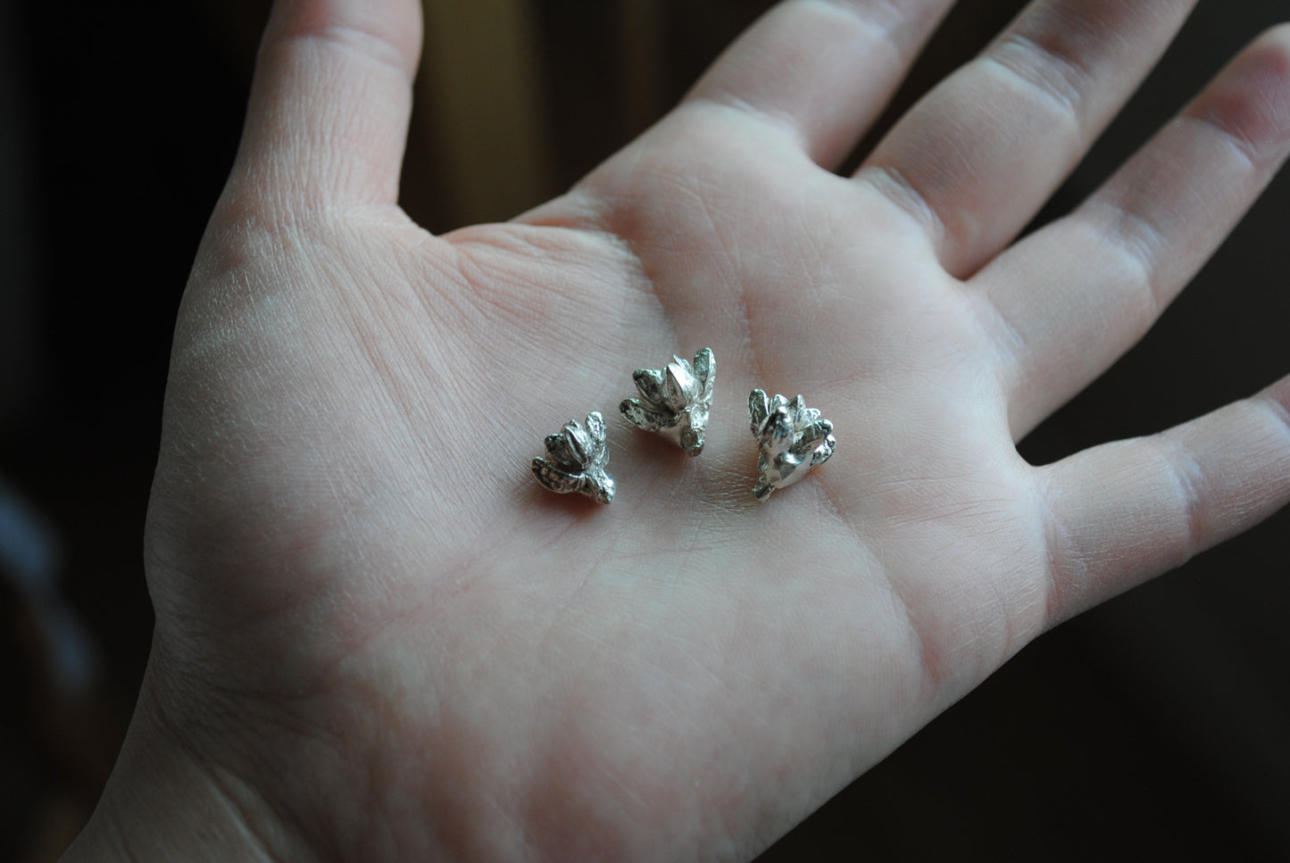 Sterling silver succulent castings (Lot D)