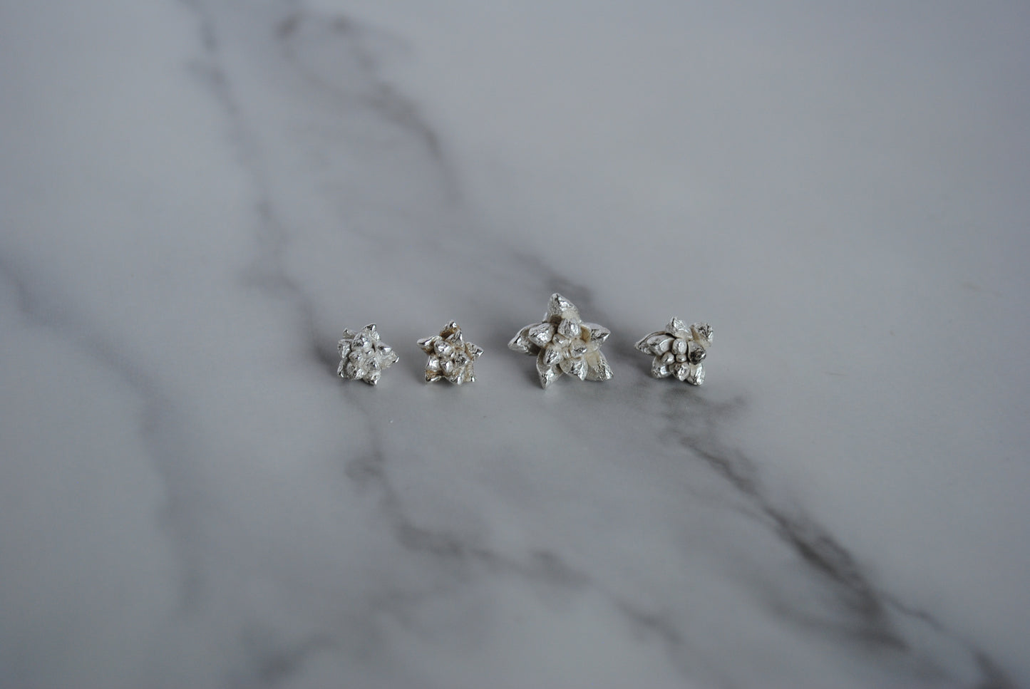 Sterling silver succulent castings (Lot E)