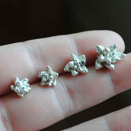Sterling silver succulent castings (Lot E)
