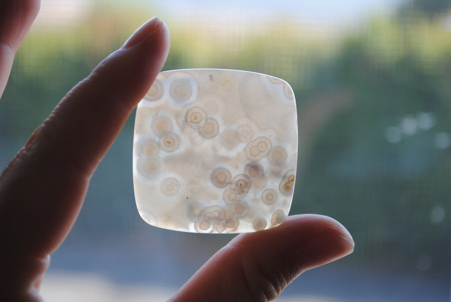 Square 40mm Ocean Jasper cabochon