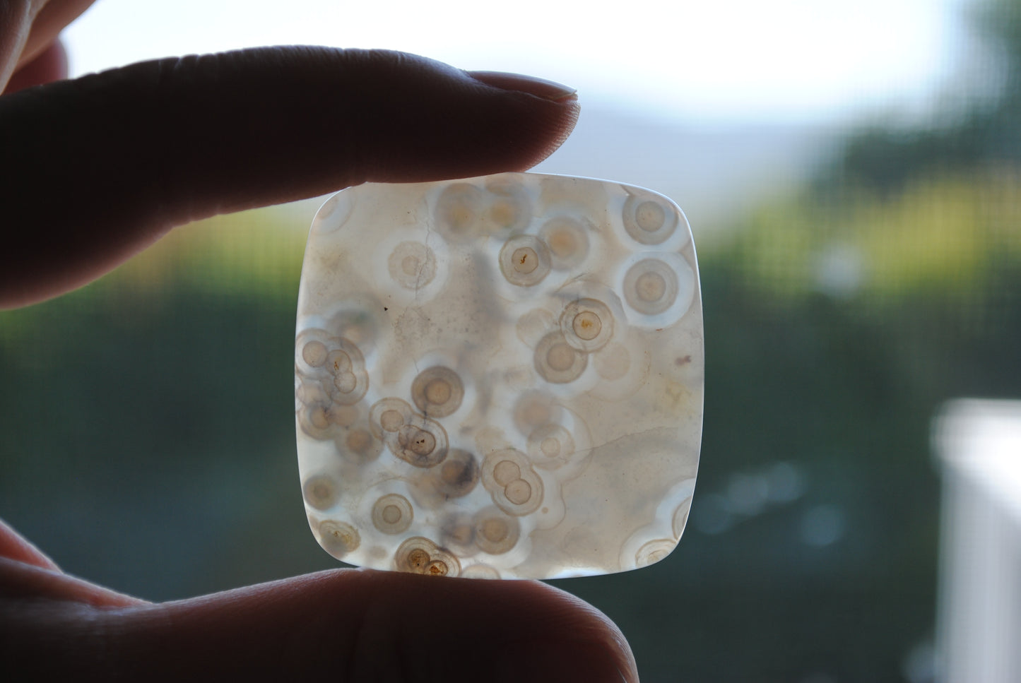 Square 40mm Ocean Jasper cabochon