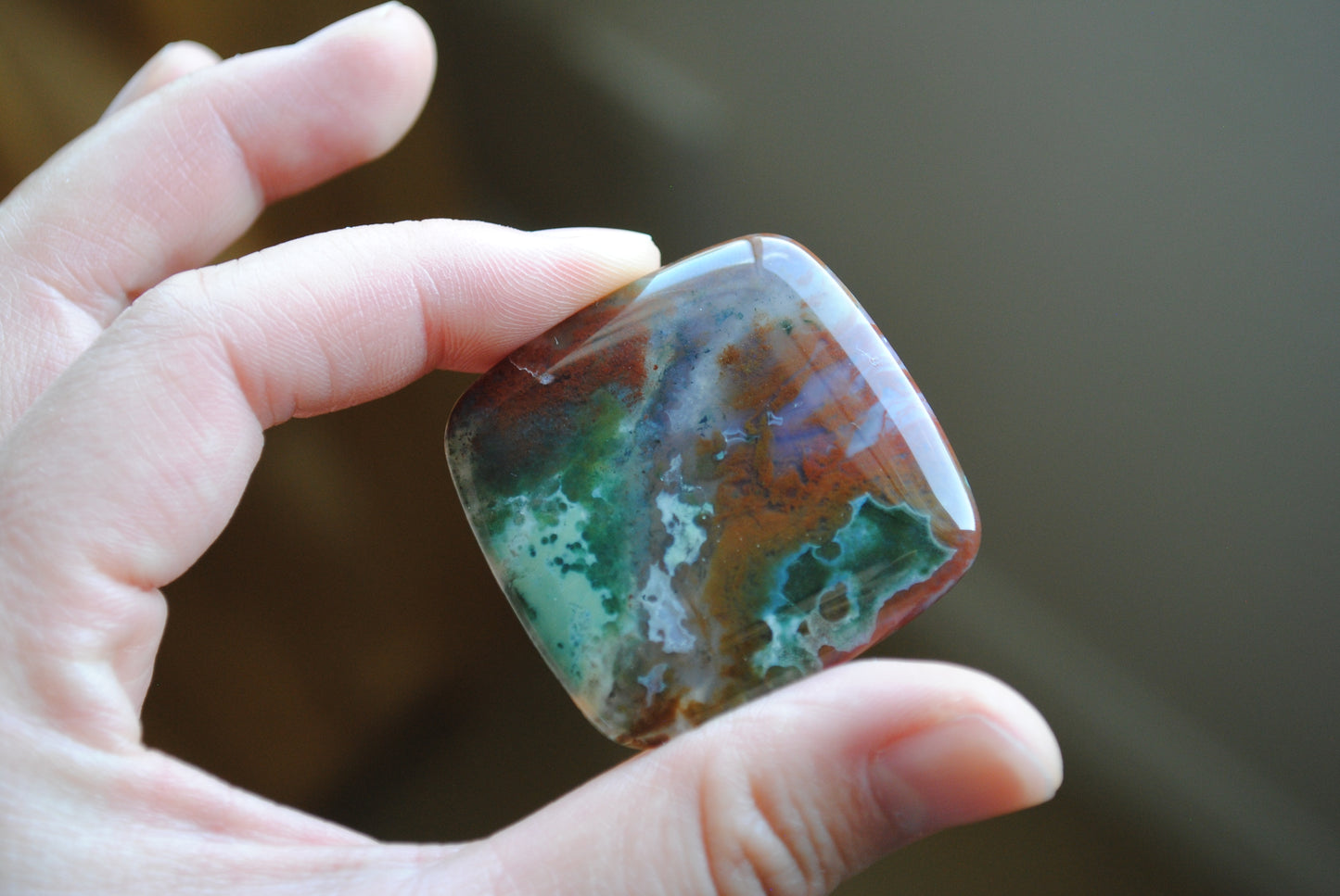 Square 40mm Ocean Jasper cabochon