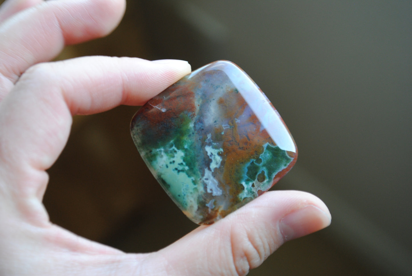 Square 40mm Ocean Jasper cabochon