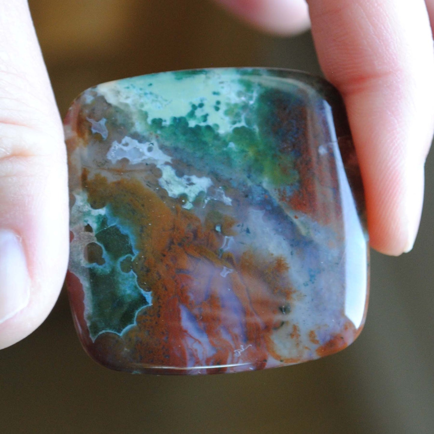 Square 40mm Ocean Jasper cabochon